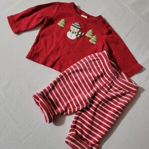 Gymboree Vintage Made Of Snow 3-6 month Snowman Used Outfit. Located A24